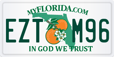 FL license plate EZTM96