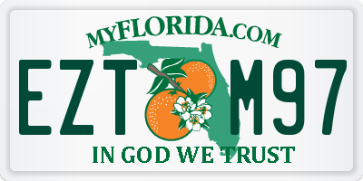 FL license plate EZTM97