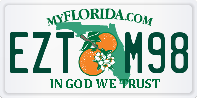 FL license plate EZTM98