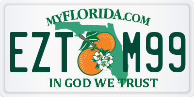 FL license plate EZTM99