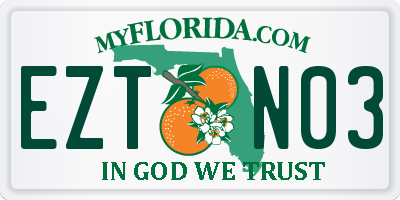 FL license plate EZTN03