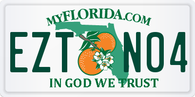 FL license plate EZTN04