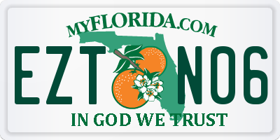 FL license plate EZTN06