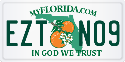 FL license plate EZTN09