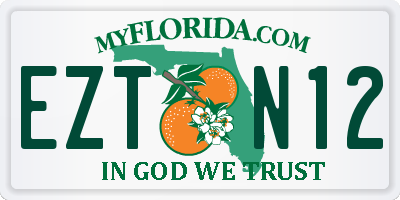 FL license plate EZTN12