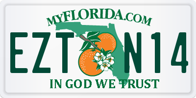 FL license plate EZTN14