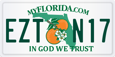 FL license plate EZTN17