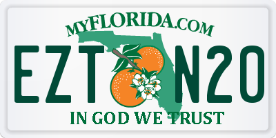 FL license plate EZTN20