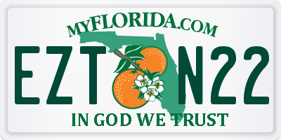 FL license plate EZTN22