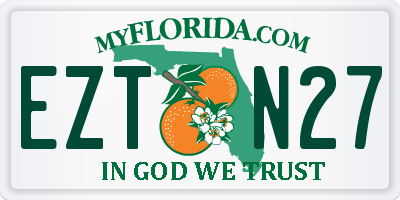 FL license plate EZTN27