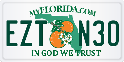 FL license plate EZTN30