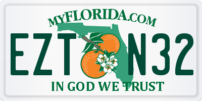 FL license plate EZTN32