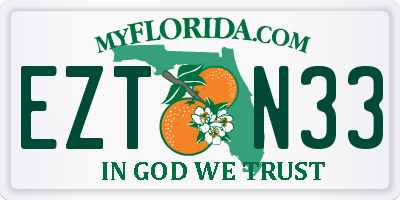 FL license plate EZTN33