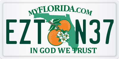 FL license plate EZTN37