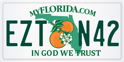 FL license plate EZTN42