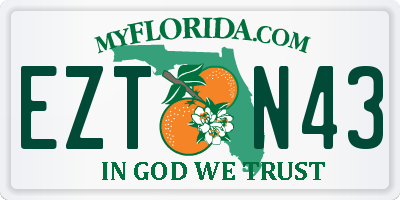 FL license plate EZTN43