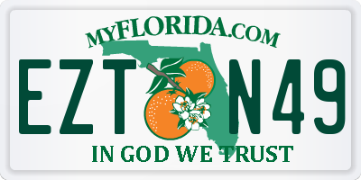 FL license plate EZTN49