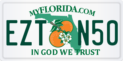 FL license plate EZTN50