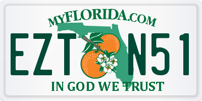 FL license plate EZTN51