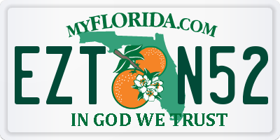 FL license plate EZTN52