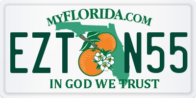 FL license plate EZTN55