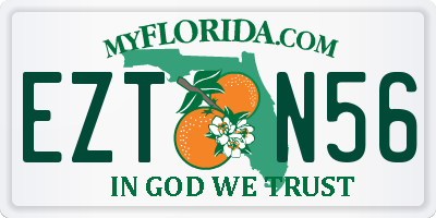 FL license plate EZTN56