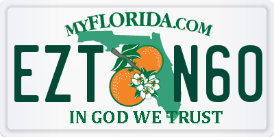 FL license plate EZTN60