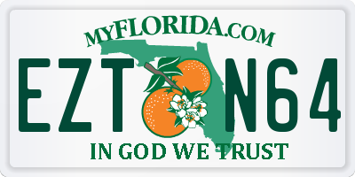 FL license plate EZTN64