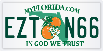 FL license plate EZTN66