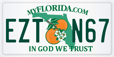 FL license plate EZTN67