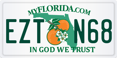 FL license plate EZTN68