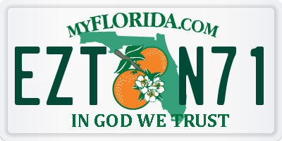 FL license plate EZTN71