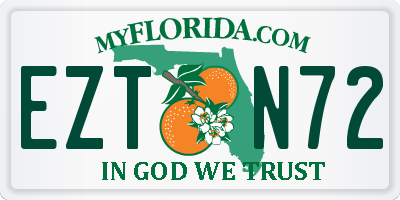 FL license plate EZTN72