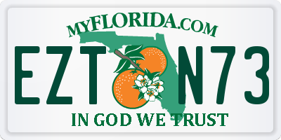 FL license plate EZTN73