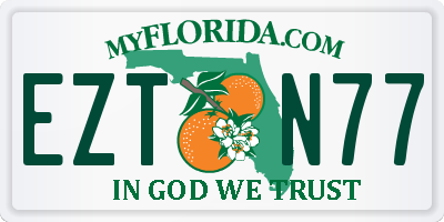 FL license plate EZTN77