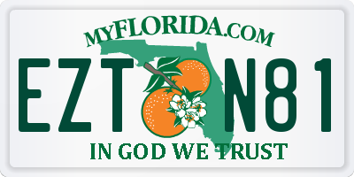 FL license plate EZTN81