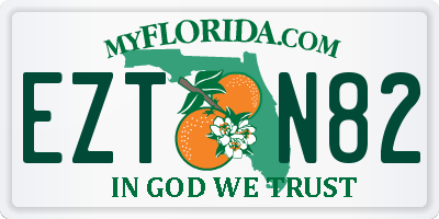 FL license plate EZTN82