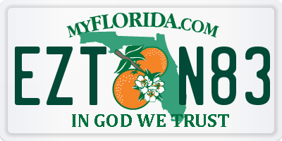 FL license plate EZTN83