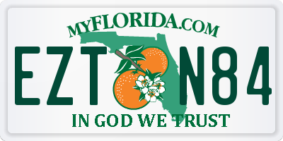 FL license plate EZTN84