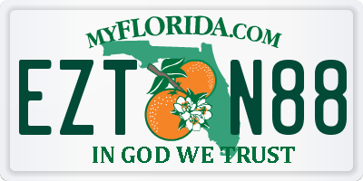 FL license plate EZTN88