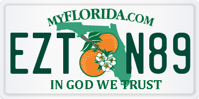 FL license plate EZTN89