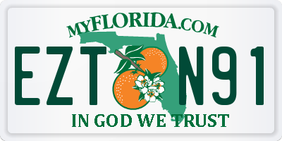 FL license plate EZTN91