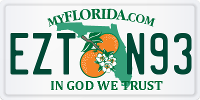 FL license plate EZTN93