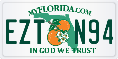 FL license plate EZTN94