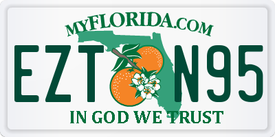 FL license plate EZTN95