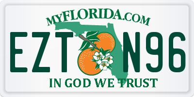 FL license plate EZTN96