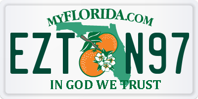 FL license plate EZTN97