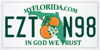 FL license plate EZTN98