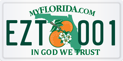 FL license plate EZTO01