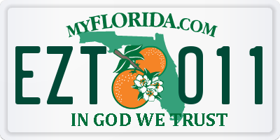 FL license plate EZTO11